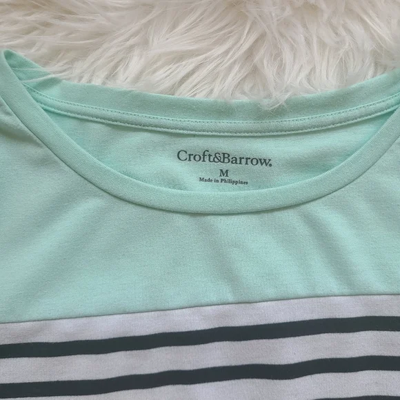 Croft & Barrow 3/4 Sleeve Striped T-shirt - Picture 12 of 15
